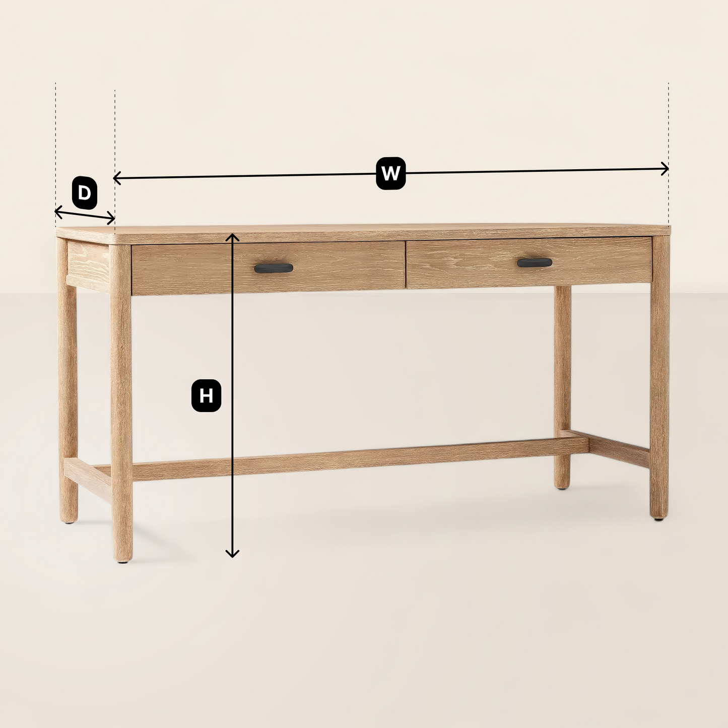 Desk Two Drawers Minimalist Design