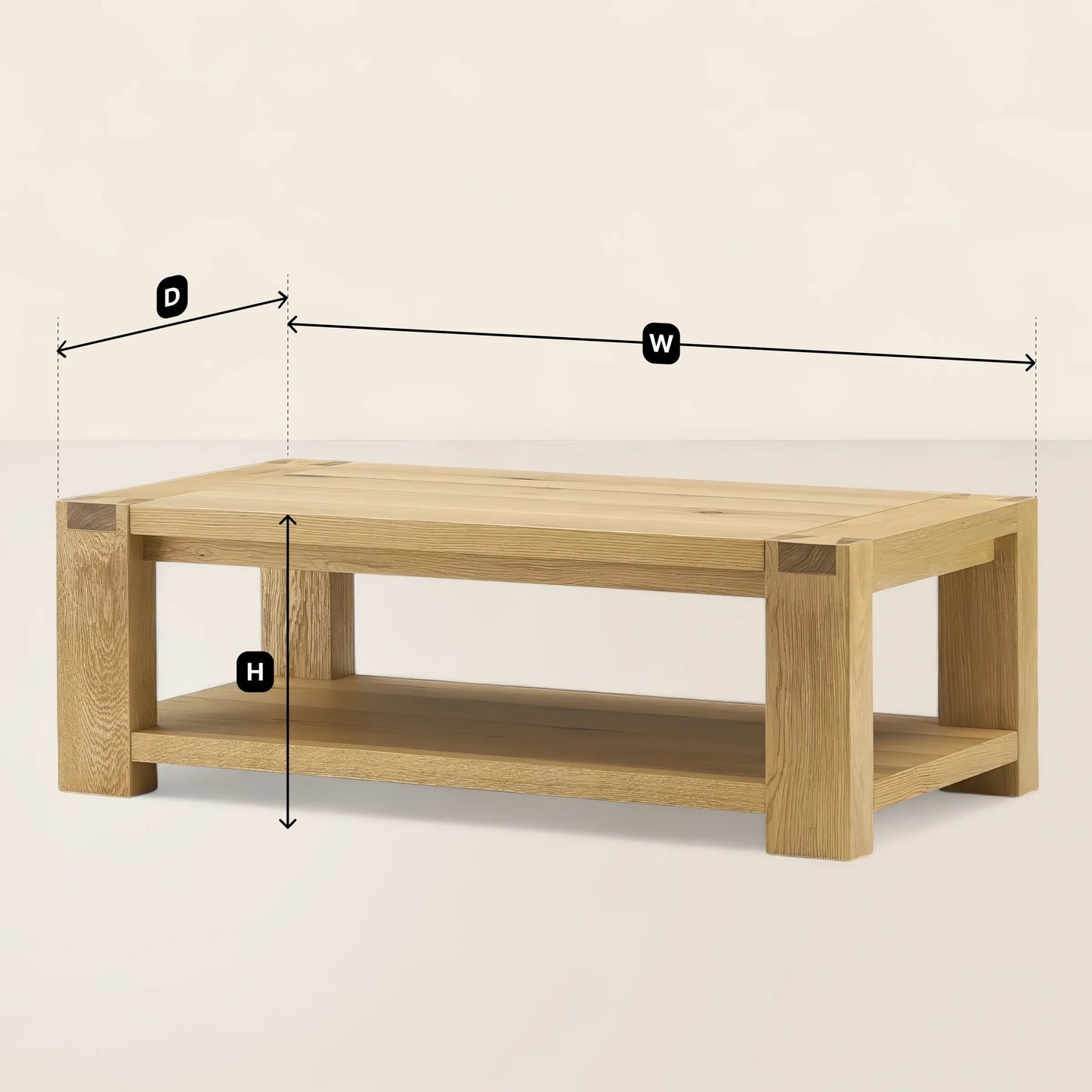 Contemporary Coffee Table with Open Storage Space