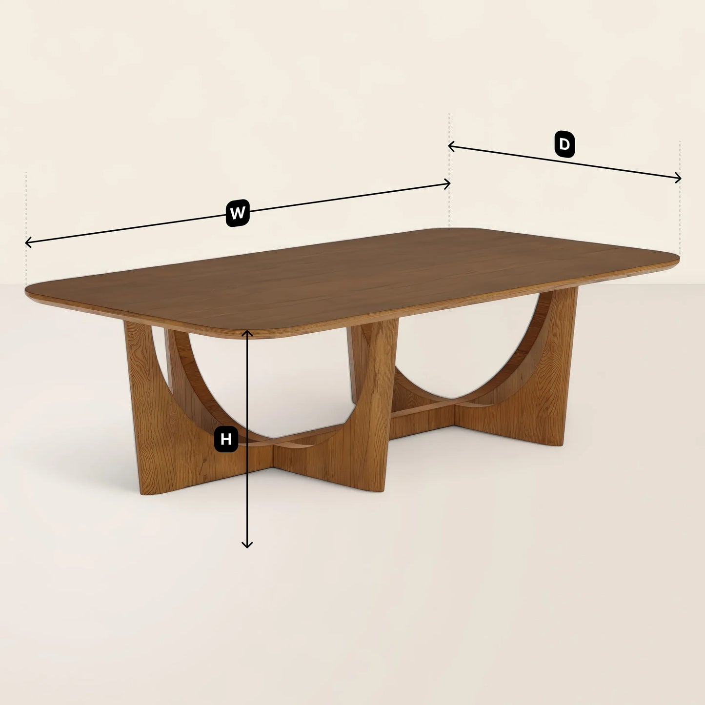 Architectural Coffee Table Modern Centerpiece with Sculptural Base