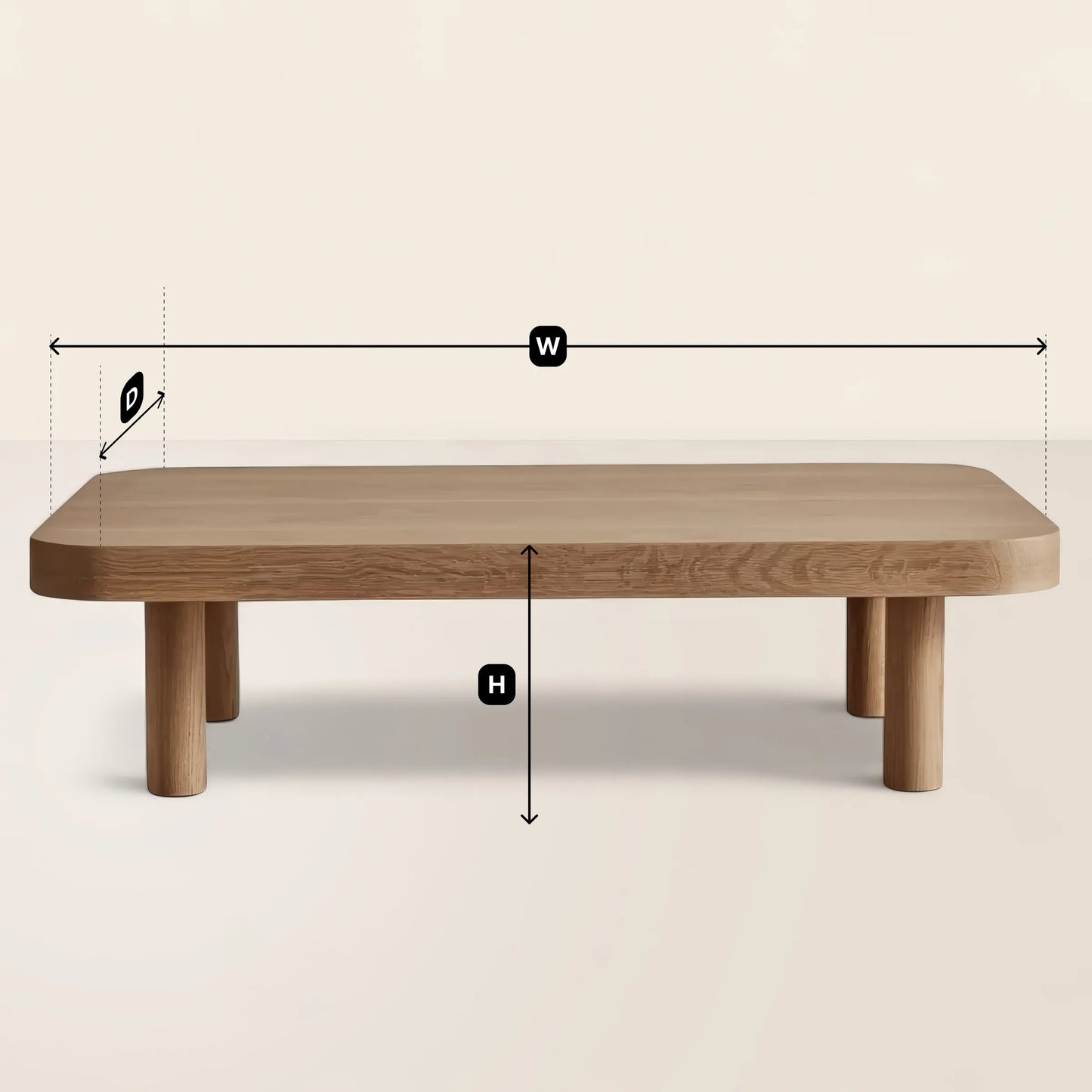 Contemporary Low Profile Coffee Table for Modern Interiors