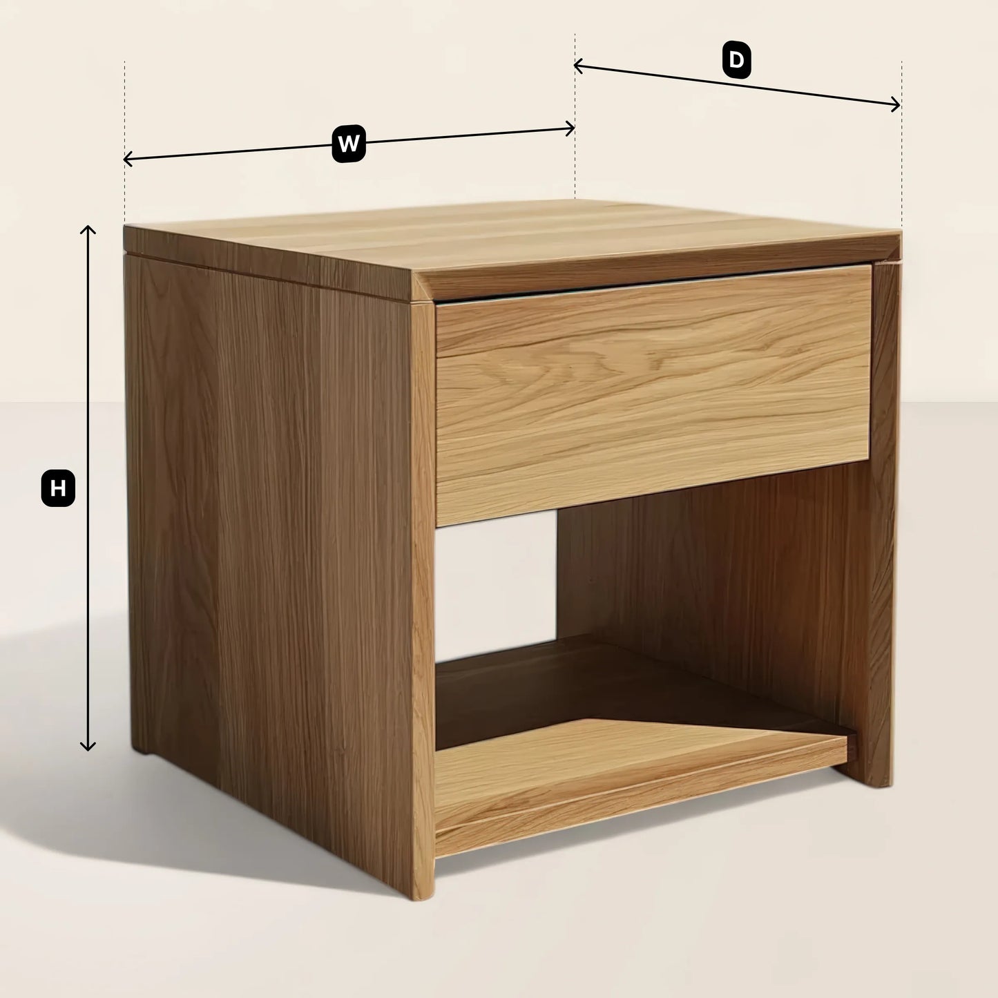 Contemporary Nightstand Storage Sleek Minimalist Design
