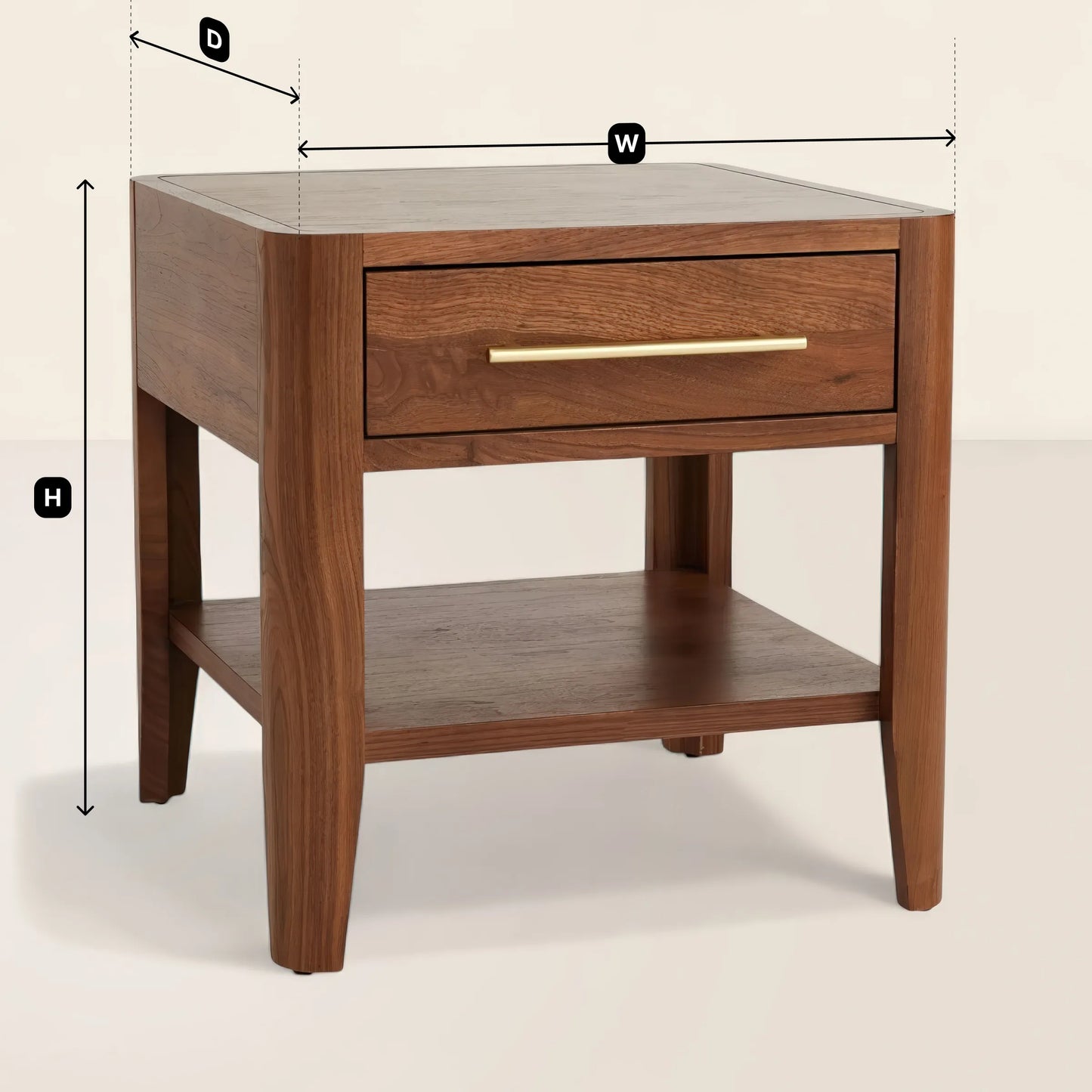 Mid Century Nightstand Sleek Minimalist Design