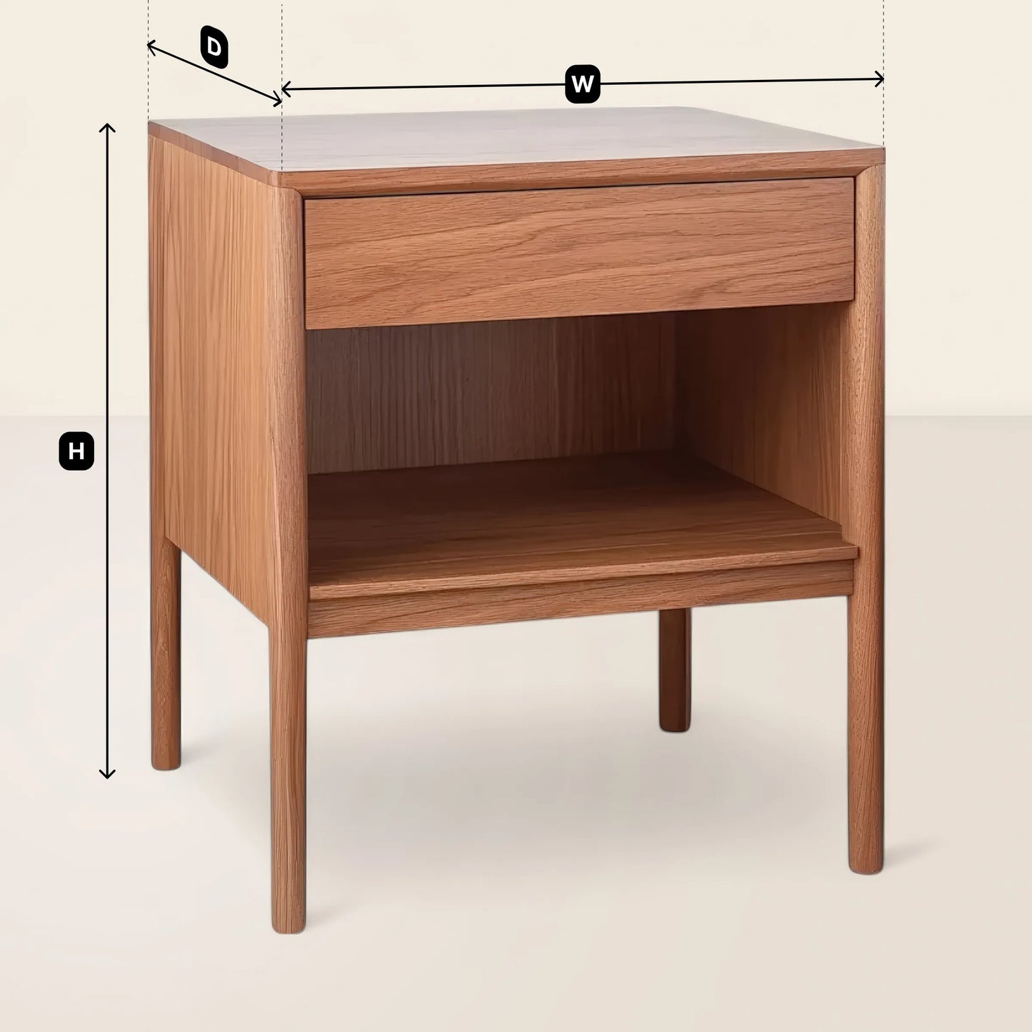 Minimalist Nightstand Storage Elegant Bedroom Accent