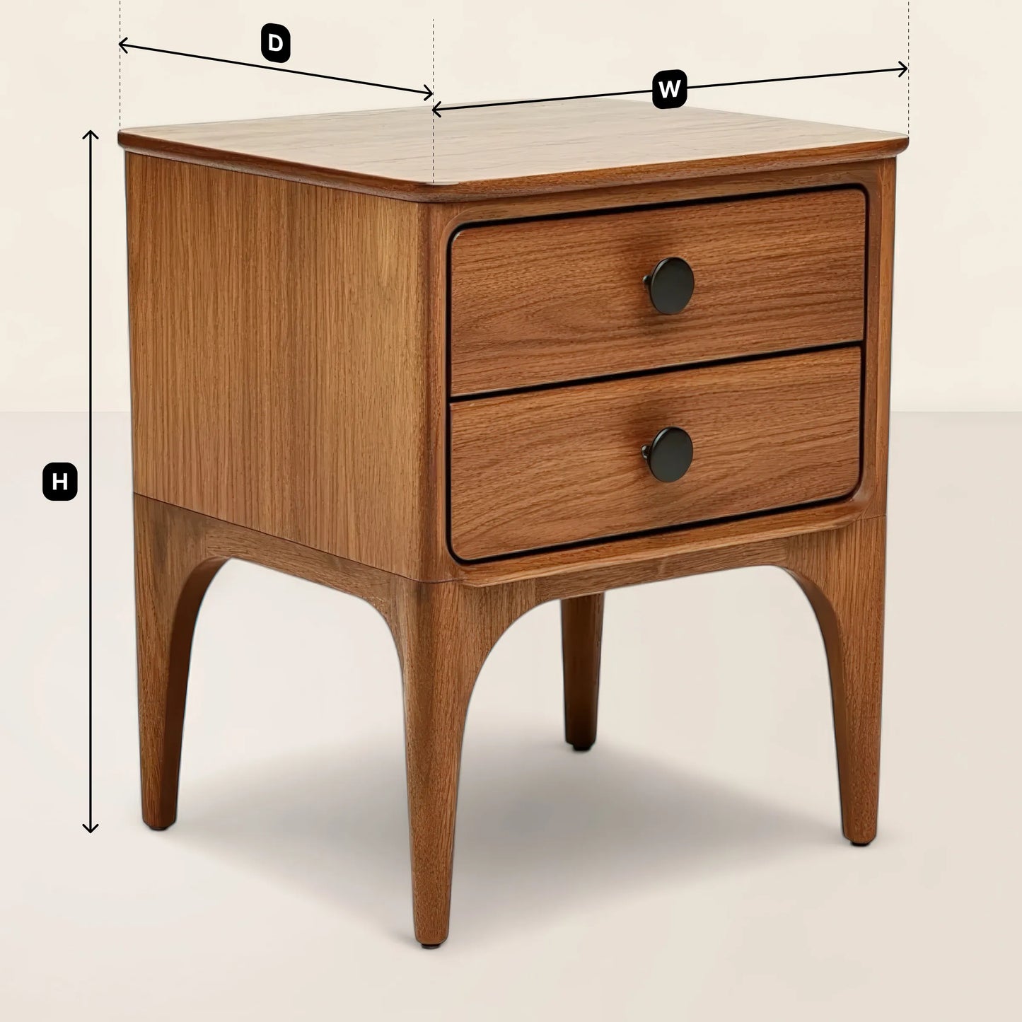 Modern Nightstand Featuring Sleek Design Dual Storage