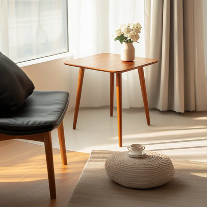 Mid Century Modern Accent Table Compact Wood Design