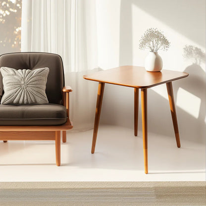 Mid Century Modern Accent Table Compact Wood Design