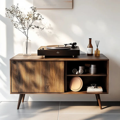 Media Console Table Storage Display Home Decor