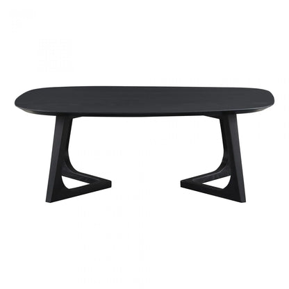 Black Coffee Table Oval Sculptural Design