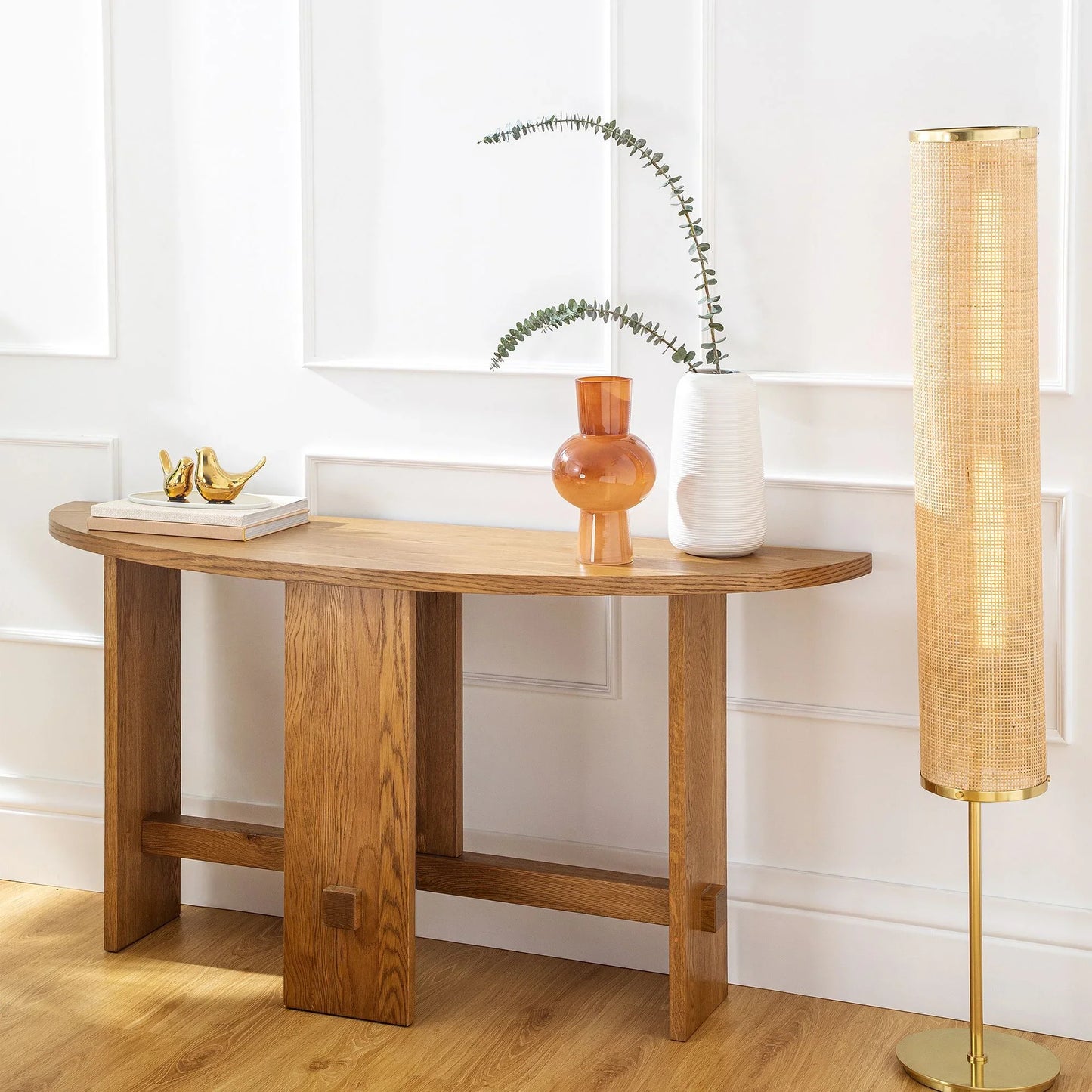 Crescent Console Table Elegant Home Accent