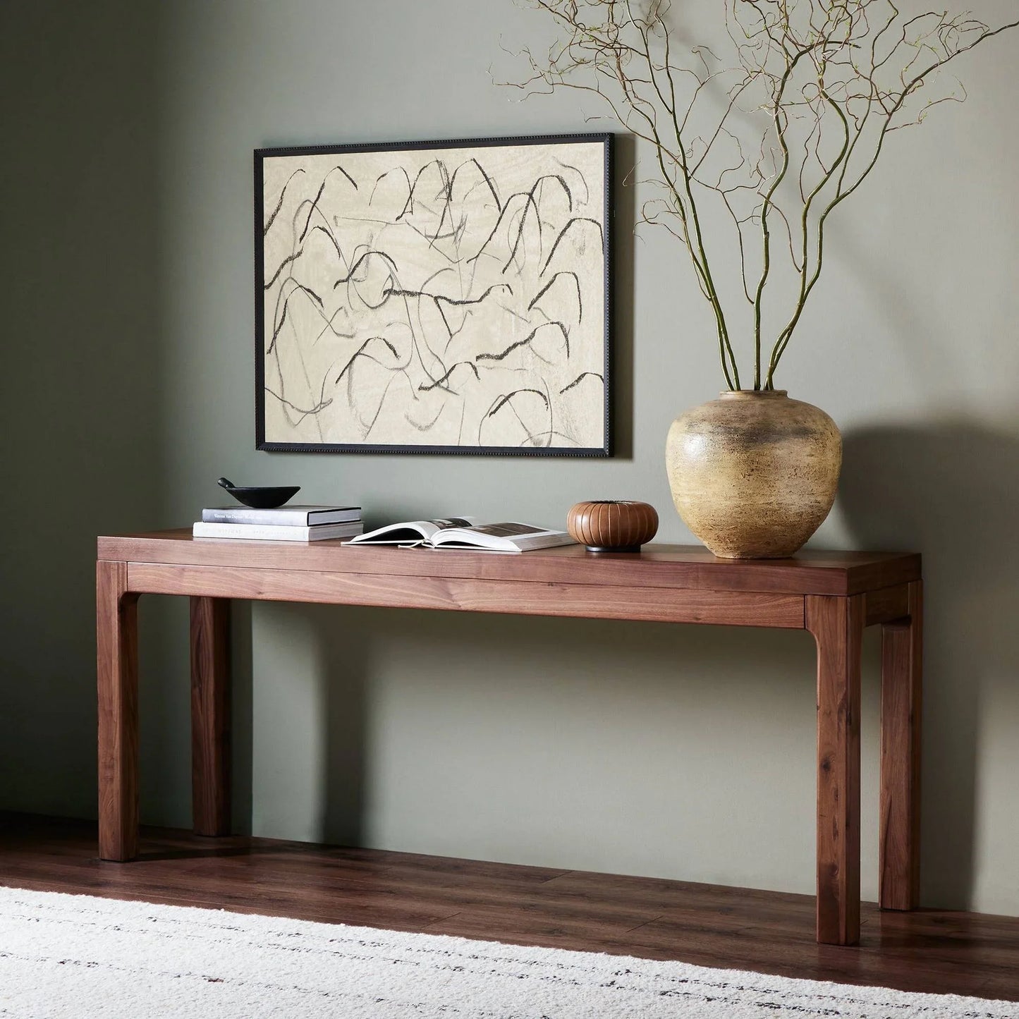 Modern Console Table Slim Design