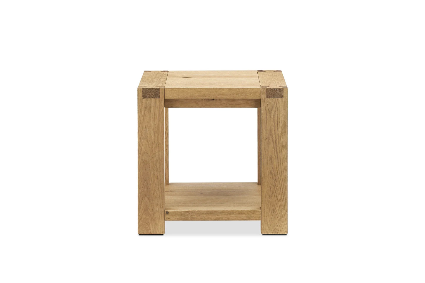 Modern Minimalist Side Table with a sleek design and open storage shelf perfect for any contemporary space