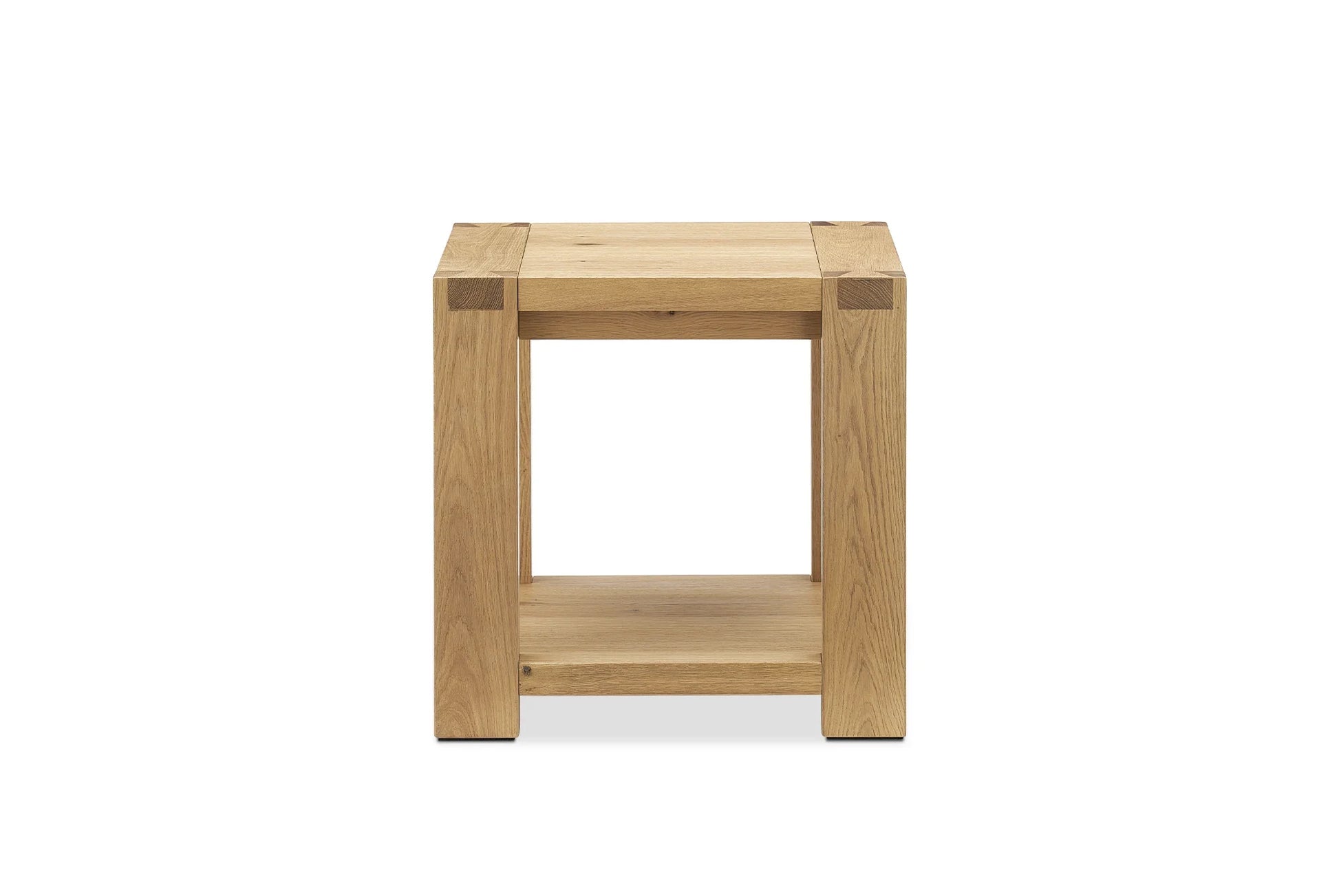 Modern Minimalist Side Table with a sleek design and open storage shelf perfect for any contemporary space