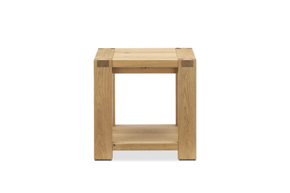Modern Minimalist Side Table with a sleek design and open storage shelf perfect for any contemporary space
