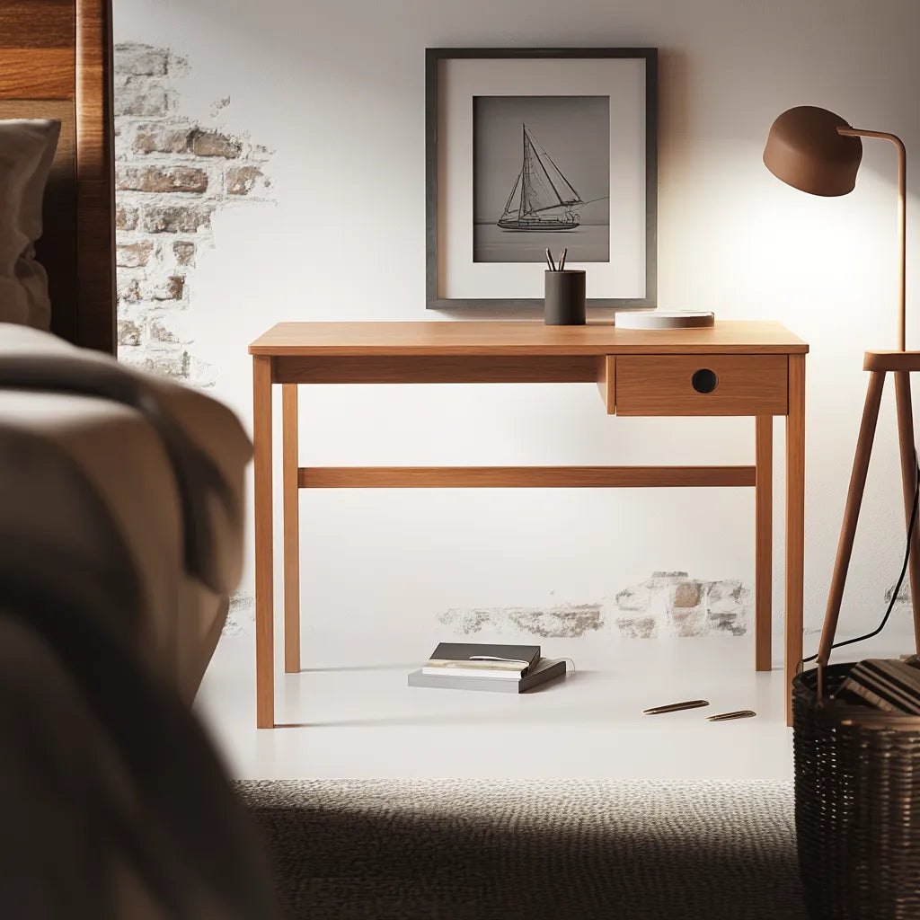 Classic study desk minimalist design spacious tabletop storage drawer modern workspace