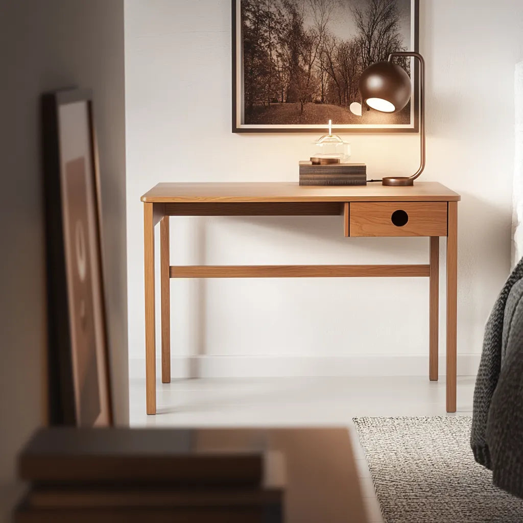 Classic study desk minimalist design spacious tabletop storage drawer modern workspace