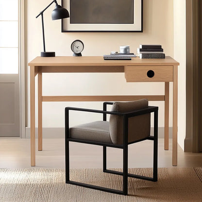 Classic study desk minimalist design spacious tabletop storage drawer modern workspace