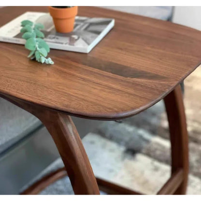 Contemporary Sofa Side Table with curved base