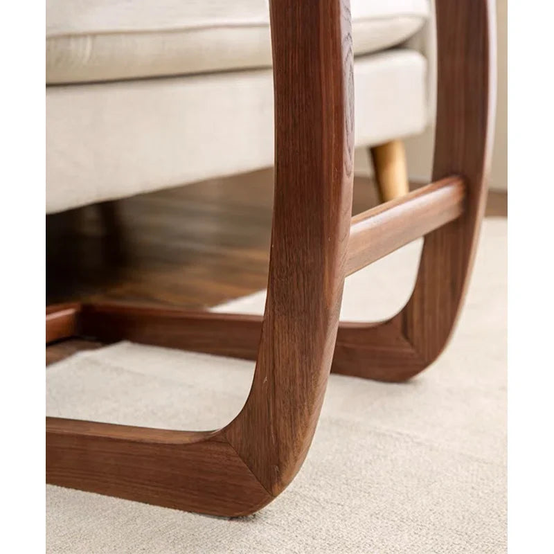 Contemporary Sofa Side Table with curved base