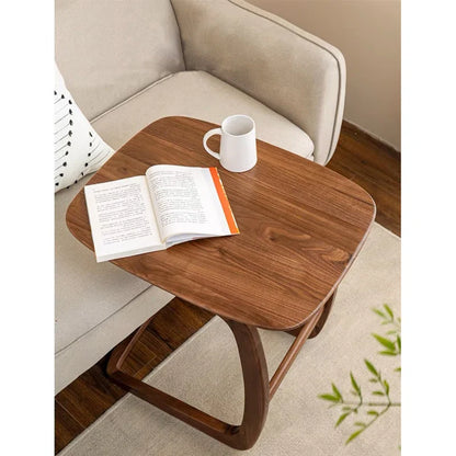 Contemporary Sofa Side Table with curved base
