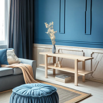 Contemporary console table modern storage sleek minimalist design