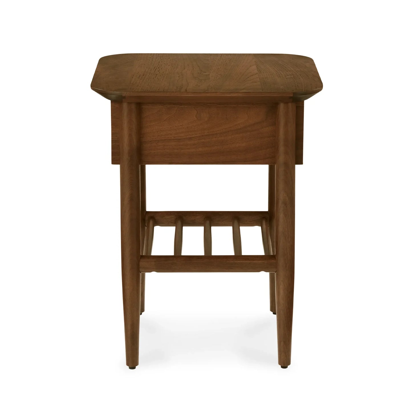 Elegant Bedside Table with drawer and slatted shelf