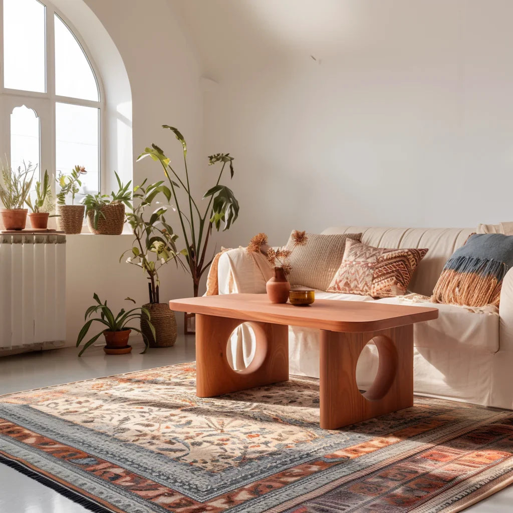 Elegant center table featured in a modern stylish living room