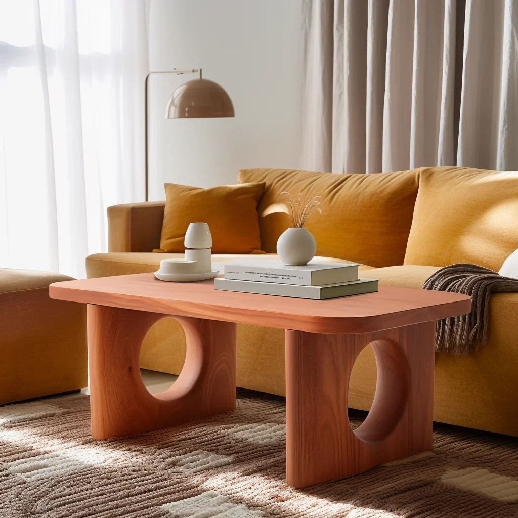 Elegant center table featured in a modern stylish living room