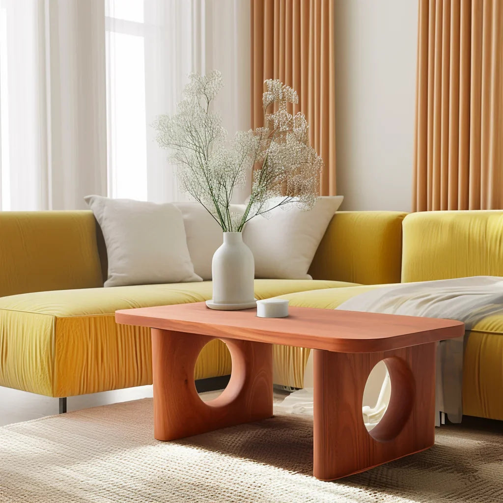 Elegant center table featured in a modern stylish living room