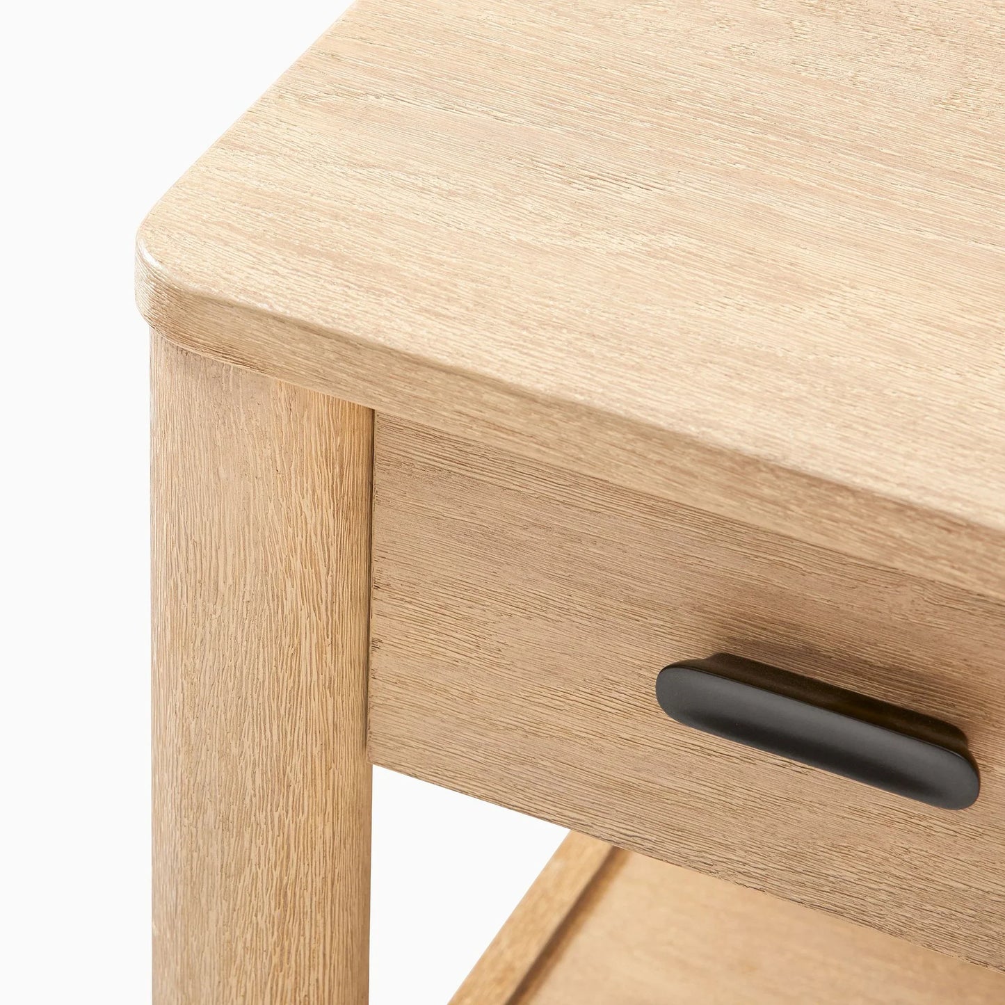 Console Table Storage Drawers Open Shelf Design