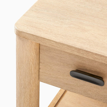 Console Table Storage Drawers Open Shelf Design