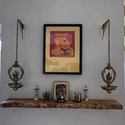 Floating Shelf Handcrafted Rustic decorative wall display with books and kitchen essentials