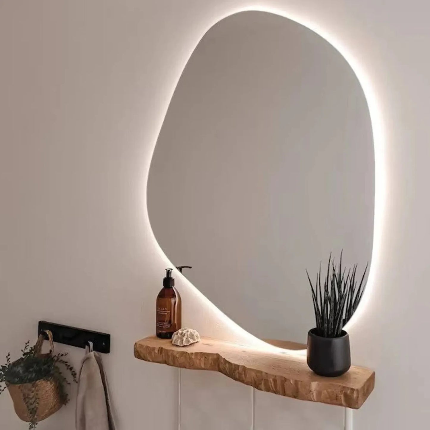 Floating Shelf Handcrafted Rustic decorative wall display with books and kitchen essentials