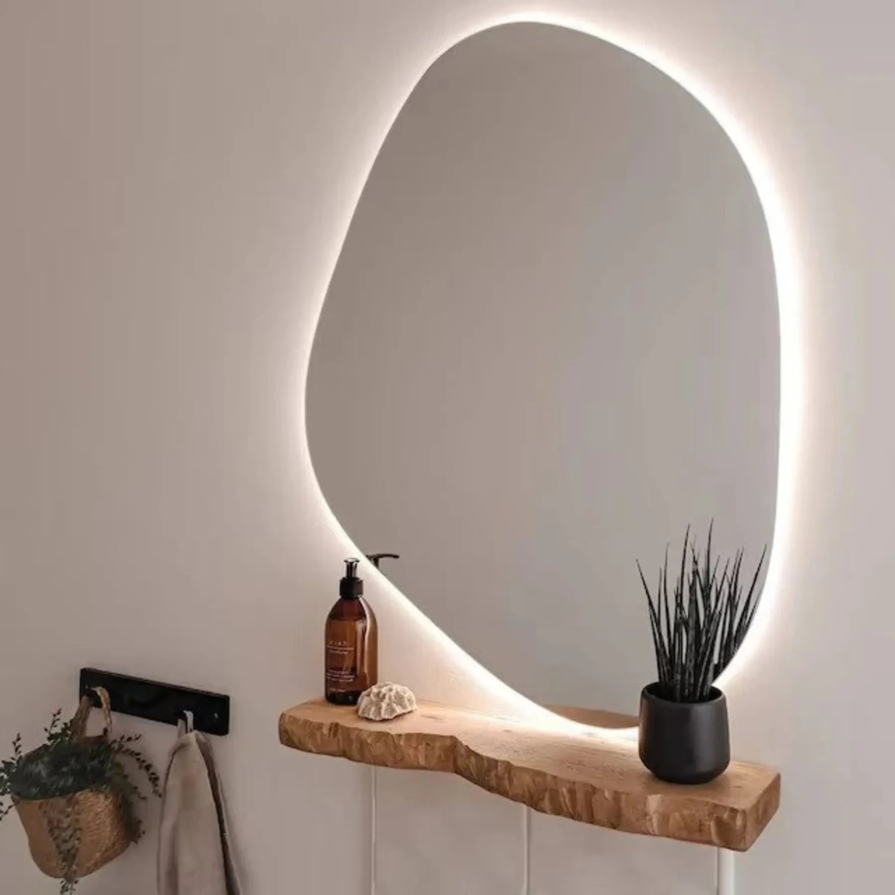 Floating Shelf Handcrafted Rustic decorative wall display with books and kitchen essentials