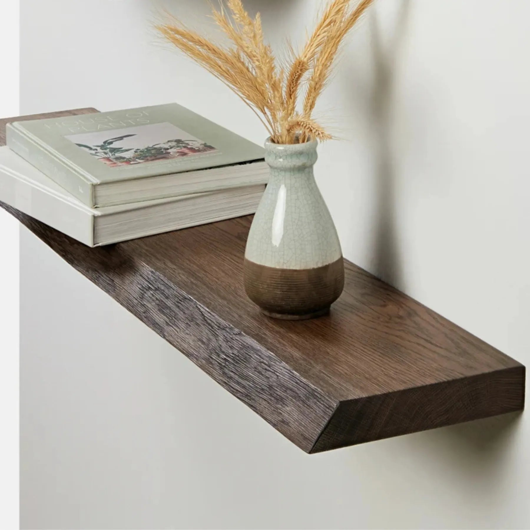 Floating Shelf Modern Minimalist wall display with books and decorative accents