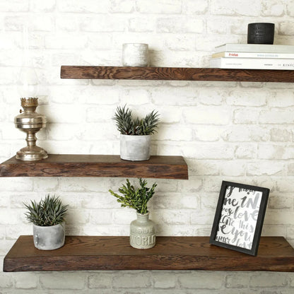 Floating Shelf Modern Minimalist wall display with books and decorative accents