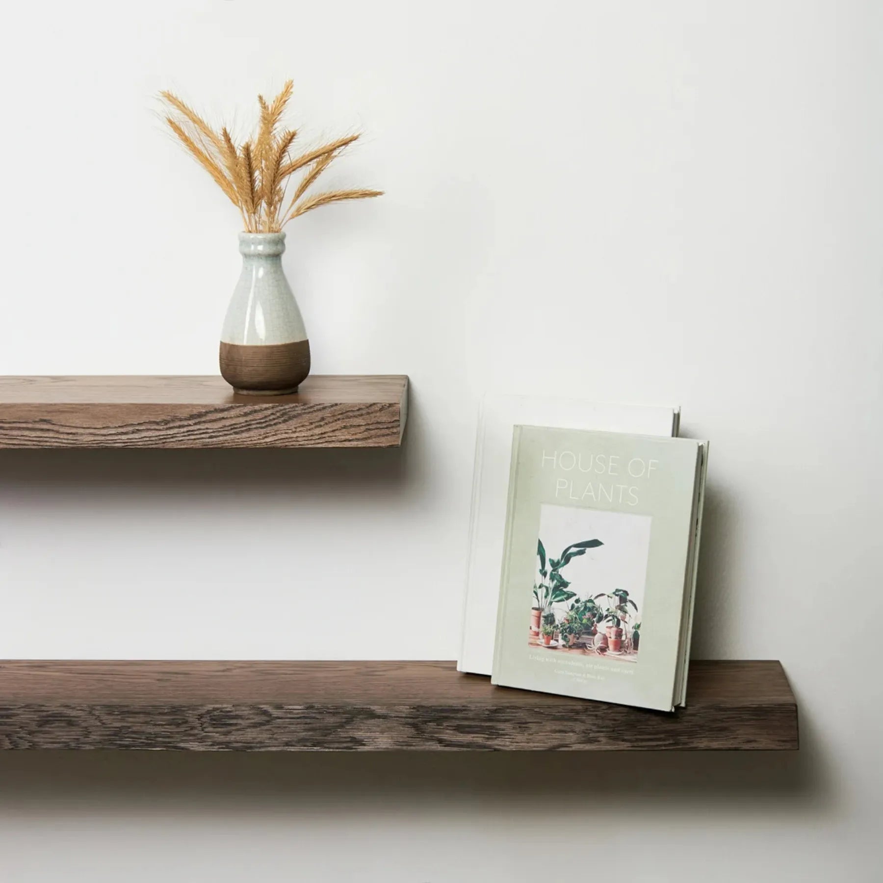 Floating Shelf Modern Minimalist wall display with books and decorative accents