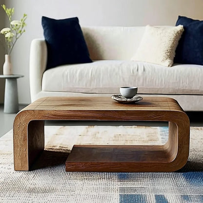 Flow Form Coffee Table featured in styled modern living space