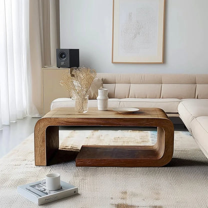 Flow Form Coffee Table featured in styled modern living space