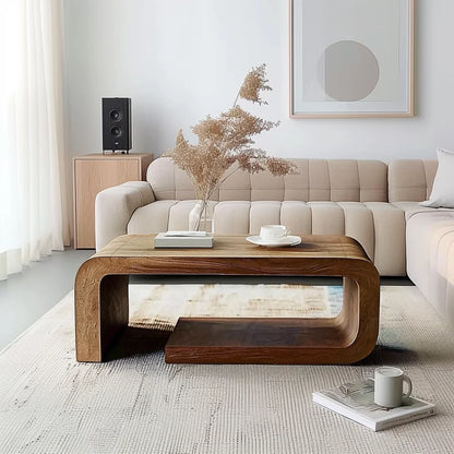 Flow Form Coffee Table featured in styled modern living space