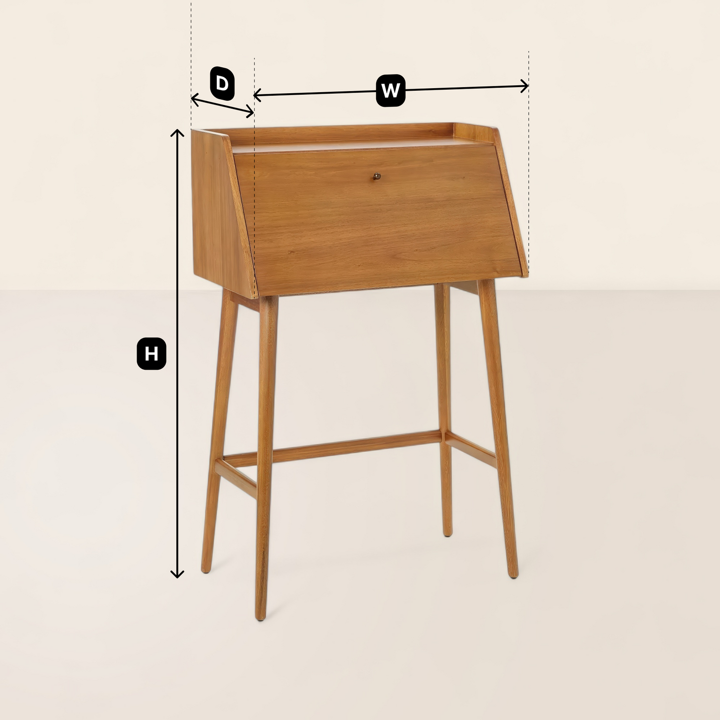 Modern Compact Foldable Writing Desk Minimalist Design