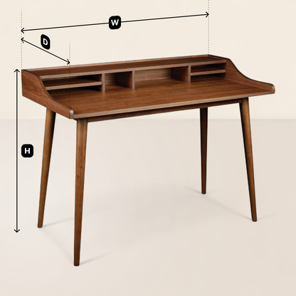 Mid-Century Writing Desk Elegant Storage Design
