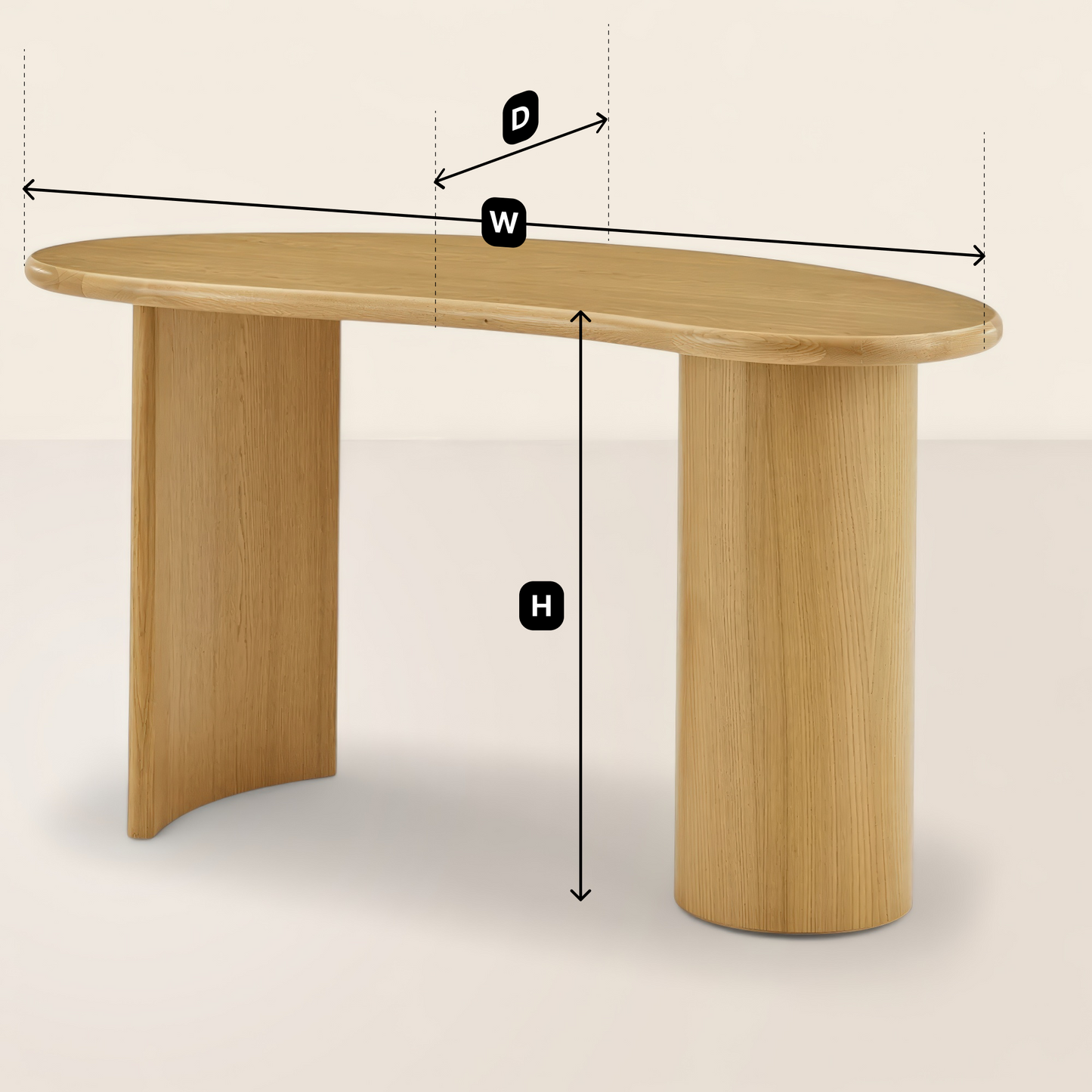 Modern Kidney Shaped Desk Unique Contemporary Design