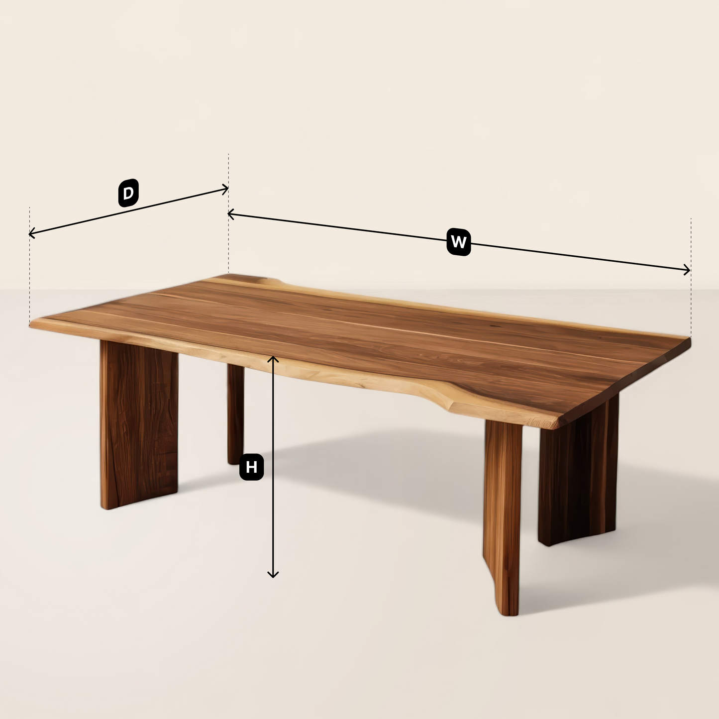 Living Table with Sculptural Form and Subtle Elegance