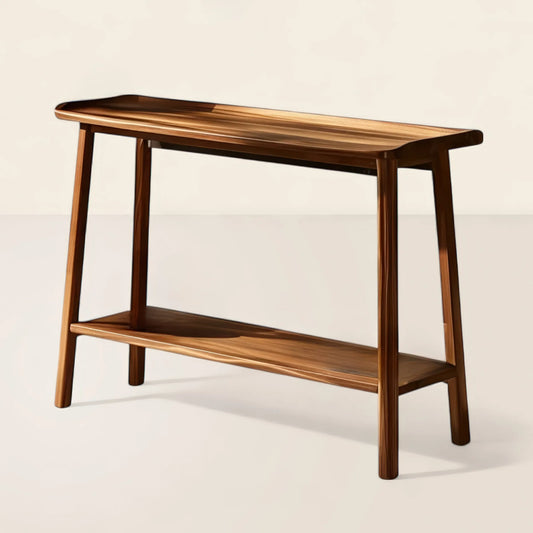 Mid Century Modern Console Table Elegant Wood Finish