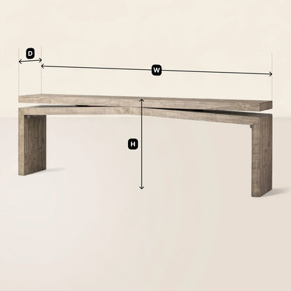 Archer Reclaimed Console Table Angular Modern Design