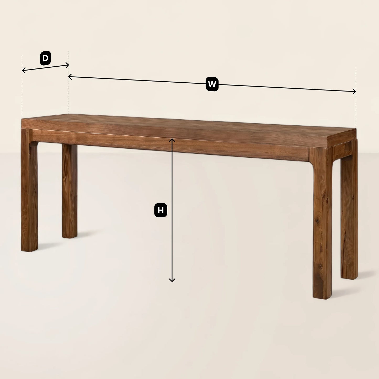 Modern Console Table Slim Design