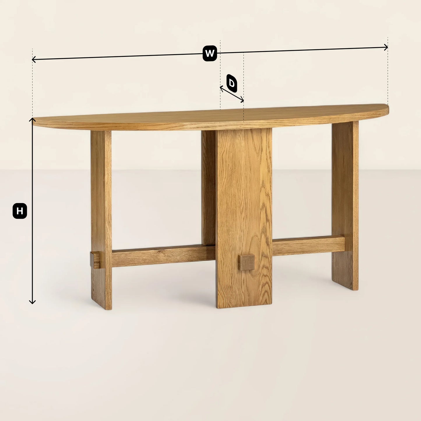 Crescent Console Table Elegant Home Accent