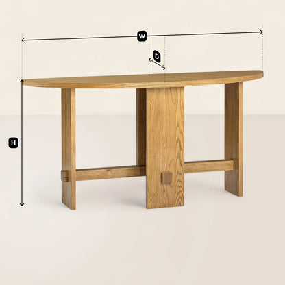 Crescent Console Table Elegant Home Accent