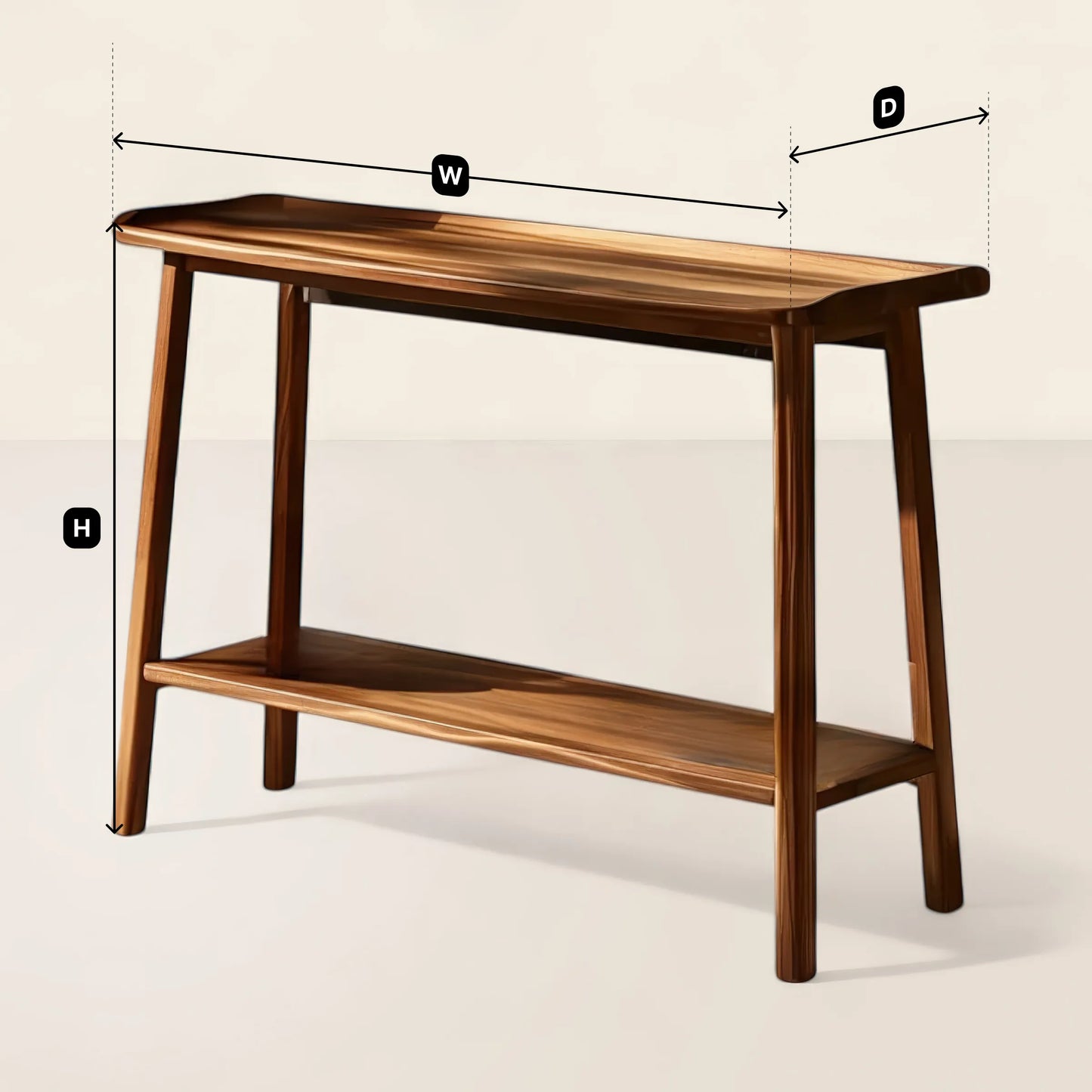 Mid Century Modern Console Table Elegant Wood Finish