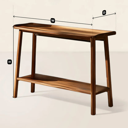 Mid Century Modern Console Table Elegant Wood Finish